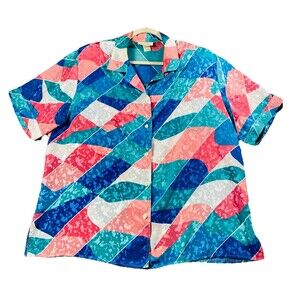 VTG Da-Rue Colorful Women Plus Elegant Shirt Size 20